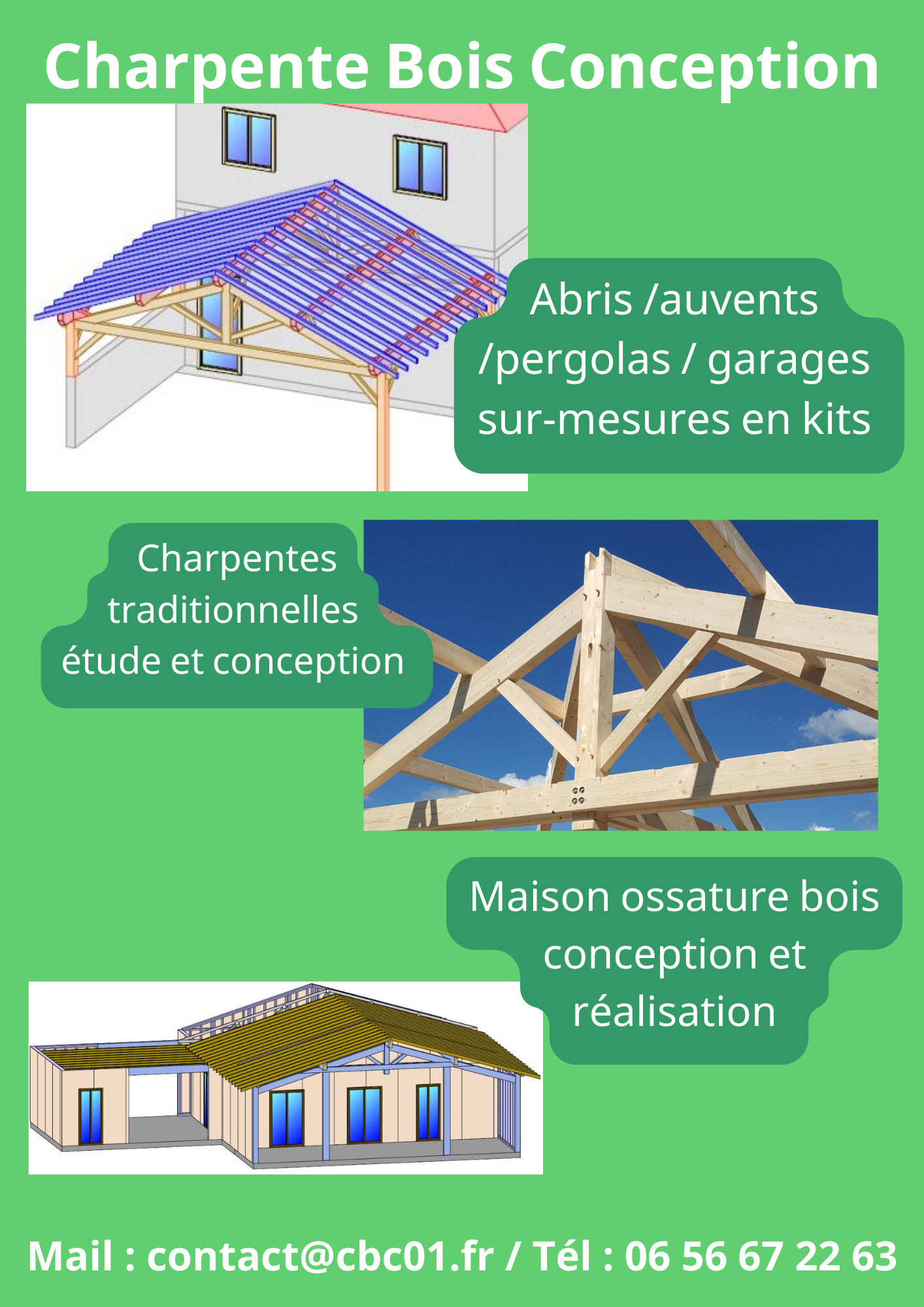 flyer charpente bois conception